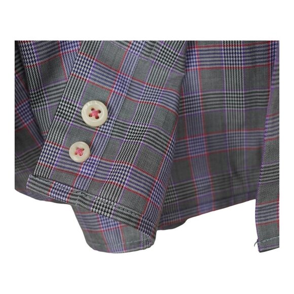 Peter Millar Cotton Micro‎ Check Long Sleeve Button Down Cotton Shirt Size XL - Picture 8 of 10